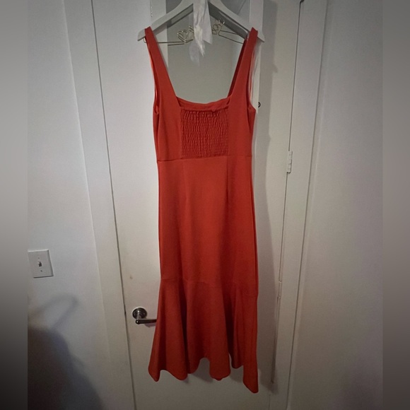 The Ariana Square-Neck Asymmetrical Ruffle-Hem Dress - Picture 9 of 12